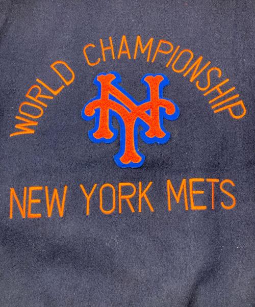 FELCO（フェルコ）FELCO (フェルコ) NEW YORK METS袖レザースタジャン ネイビー サイズ:Lの古着・服飾アイテム