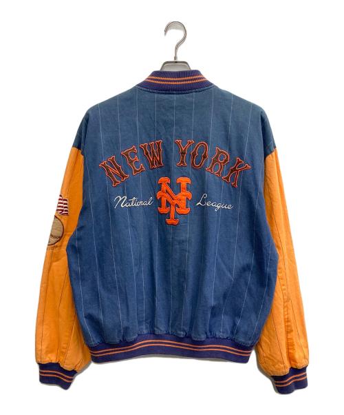 MIRAGE（ミラージュ）MIRAGE (ミラージュ) NEW YORK METS リバーシブルスタジャン ブルー×オレンジ サイズ:Lの古着・服飾アイテム