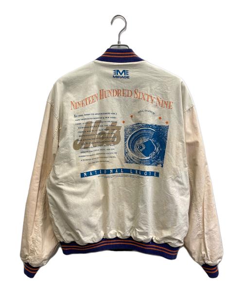 MIRAGE（ミラージュ）MIRAGE (ミラージュ) NEW YORK METS リバーシブルスタジャン ブルー×オレンジ サイズ:Lの古着・服飾アイテム