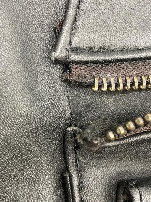 NO BRAND（ノーブランド）NO BRAND (ノーブランド) 古着レザーベスト ブラック サイズ:54の古着・服飾アイテム