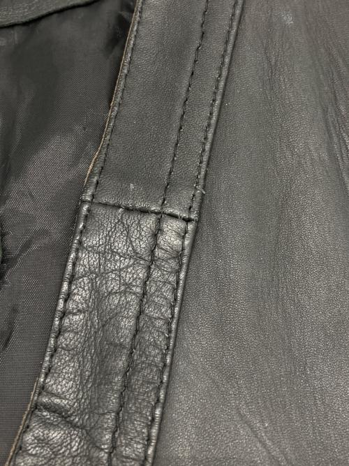 NO BRAND（ノーブランド）NO BRAND (ノーブランド) 古着レザーベスト ブラック サイズ:54の古着・服飾アイテム