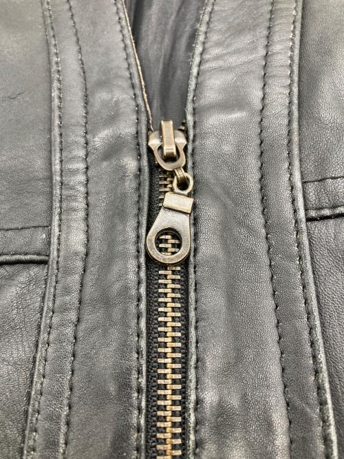 NO BRAND（ノーブランド）NO BRAND (ノーブランド) 古着レザーベスト ブラック サイズ:54の古着・服飾アイテム