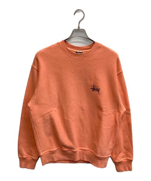 stussy（ステューシー）stussy (ステューシー) BASIC STUSSY PIG DYED CREW シャーベット サイズ:Mの古着・服飾アイテム