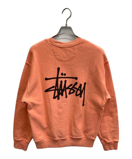stussy（ステューシー）stussy (ステューシー) BASIC STUSSY PIG DYED CREW シャーベット サイズ:Mの古着・服飾アイテム