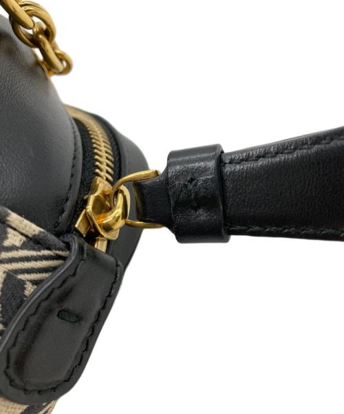 Salvatore Ferragamo（サルヴァトーレ フェラガモ）Salvatore Ferragamo (サルヴァトーレ フェラガモ) ガンチーニ キャンバス&レザー カメラバッグ チェーンショルダーバッグ ベージュの古着・服飾アイテム