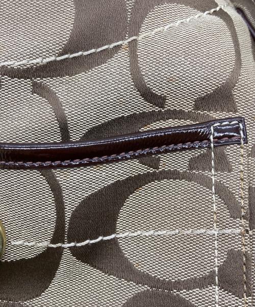 COACH（コーチ）COACH (コーチ) シグネチャーハンドバッグ ベージュの古着・服飾アイテム