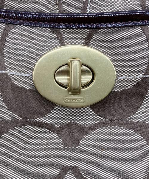 COACH（コーチ）COACH (コーチ) シグネチャーハンドバッグ ベージュの古着・服飾アイテム