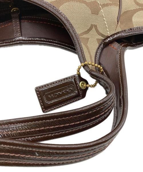 COACH（コーチ）COACH (コーチ) シグネチャーハンドバッグ ベージュの古着・服飾アイテム