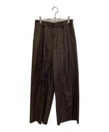 R'IAM-Plage（リアムプラージュ）の古着「タックチノパンツ」｜ブラウン