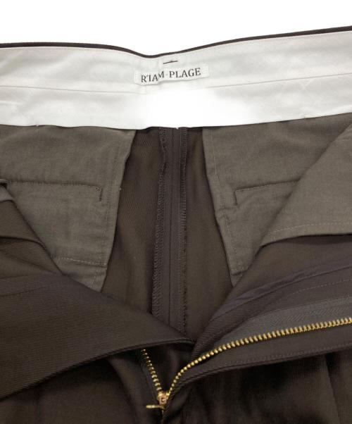 R'IAM-Plage（リアムプラージュ）R'IAM-Plage (リアムプラージュ) タックチノパンツ ブラウン サイズ:38の古着・服飾アイテム