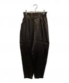 Curensologyカレンソロジー）の古着「クラッシュサテンパンツ」｜ブラック