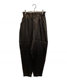 Curensology（カレンソロジー）の古着「クラッシュサテンパンツ」｜ブラック