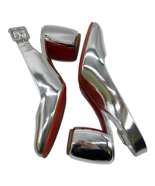 Christian Louboutin（クリスチャン・ルブタン）Christian Louboutin (クリスチャン・ルブタン) 24AW MINNY SLING 70 シルバー サイズ:36.5の古着・服飾アイテム