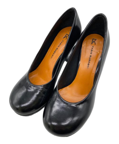 FABIO RUSCONI（ファビオルスコーニ）FABIO RUSCONI (ファビオルスコーニ) edit.for LuLu (エディットフォールル) ラウンドトゥパンプス ブラック サイズ:35の古着・服飾アイテム