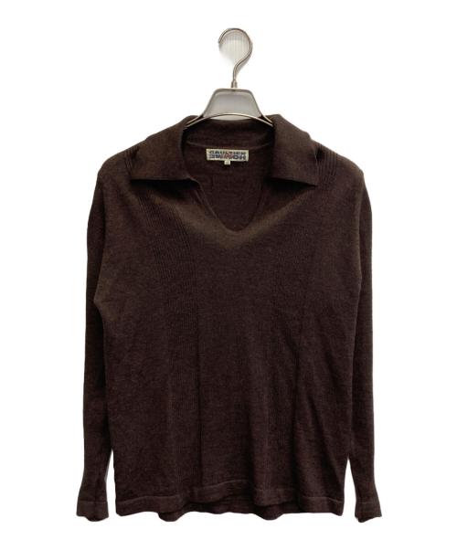 GAULTIER HOMME OBIET（ゴルチェオムオブジェ）GAULTIER HOMME OBIET (ゴルチェオムオブジェ) ニット ブラウン サイズ:48の古着・服飾アイテム
