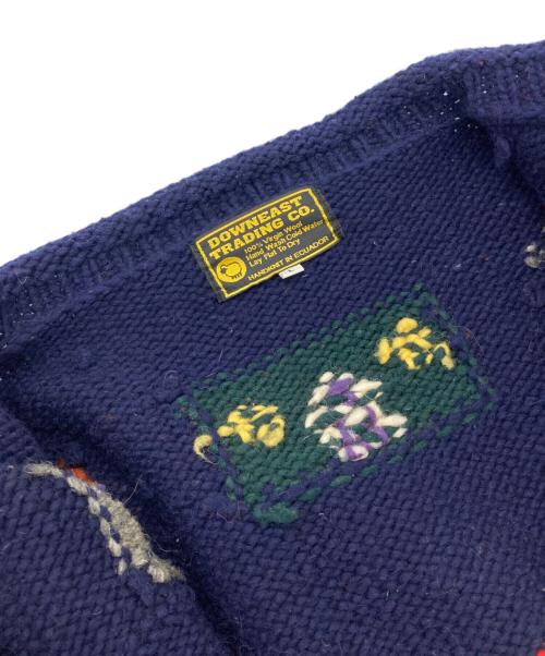 Downeast Trading Co（ダウンイースト・トレイディング・カンパニー）Downeast Trading Co (ダウンイースト・トレイディング・カンパニー) カウチンニットカーディガン ネイビー サイズ:Ⅼの古着・服飾アイテム