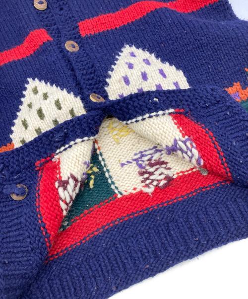 Downeast Trading Co（ダウンイースト・トレイディング・カンパニー）Downeast Trading Co (ダウンイースト・トレイディング・カンパニー) カウチンニットカーディガン ネイビー サイズ:Ⅼの古着・服飾アイテム