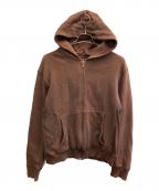 lucien pellat-finetルシアン・ペラフィネ）の古着「イナズマプリントパーカー」｜ブラウン