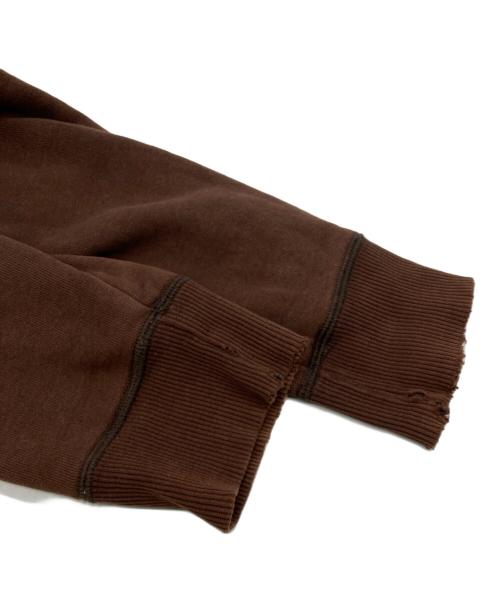 lucien pellat-finet（ルシアン・ペラフィネ）lucien pellat-finet (ルシアン・ペラフィネ) イナズマプリントパーカー ブラウン サイズ:Mの古着・服飾アイテム