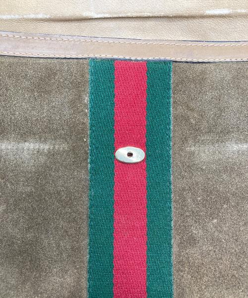 GUCCI（グッチ）GUCCI (グッチ) OLDスエードクラッチバッグ ブラウンの古着・服飾アイテム