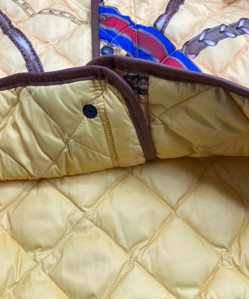 RALPH LAUREN（ラルフローレン）RALPH LAUREN (ラルフローレン) チェーン柄キルティングジャケット イエロー サイズ:165の古着・服飾アイテム