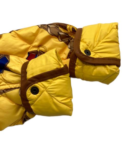 RALPH LAUREN（ラルフローレン）RALPH LAUREN (ラルフローレン) チェーン柄キルティングジャケット イエロー サイズ:165の古着・服飾アイテム