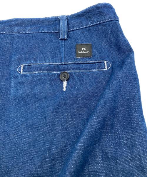PAUL SMITH（ポールスミス）Paul Smith (ポールスミス) リネンブレンドハーフパンツ ネイビー サイズ:Lの古着・服飾アイテム