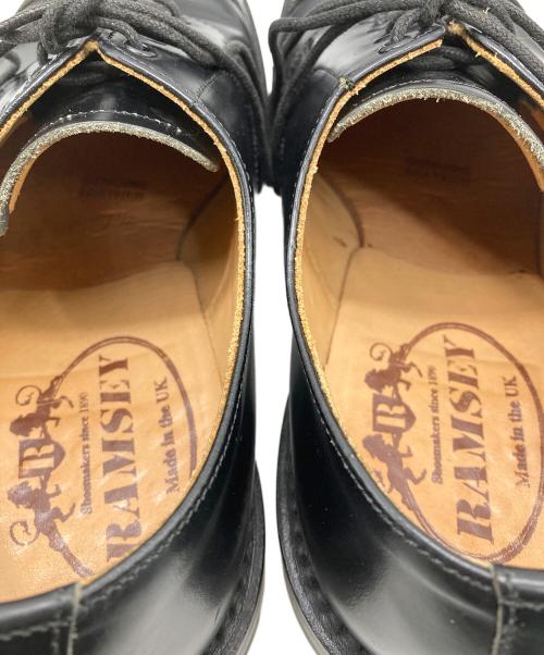 RAMSEY（ラムジー）RAMSEY (ラムジー) MILITARY CAP TOE OXFORD ブラック サイズ:7 1/2の古着・服飾アイテム