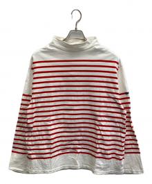 OUTIL（ウティ）の古着「ボトルネック ボーダーカットソー」｜レッド