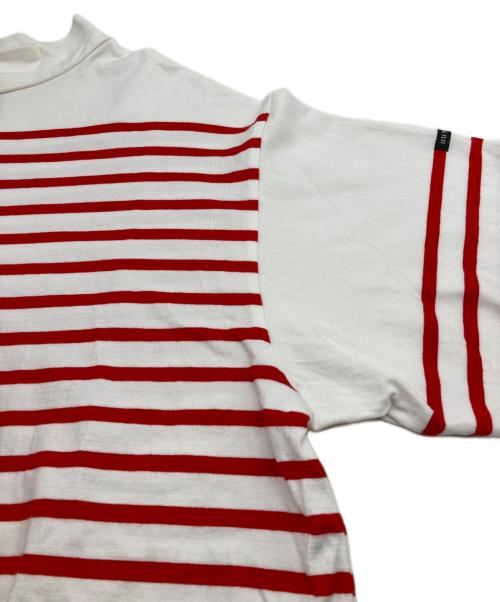 OUTIL（ウティ）OUTIL (ウティ) ボトルネック ボーダーカットソー レッド サイズ:2の古着・服飾アイテム