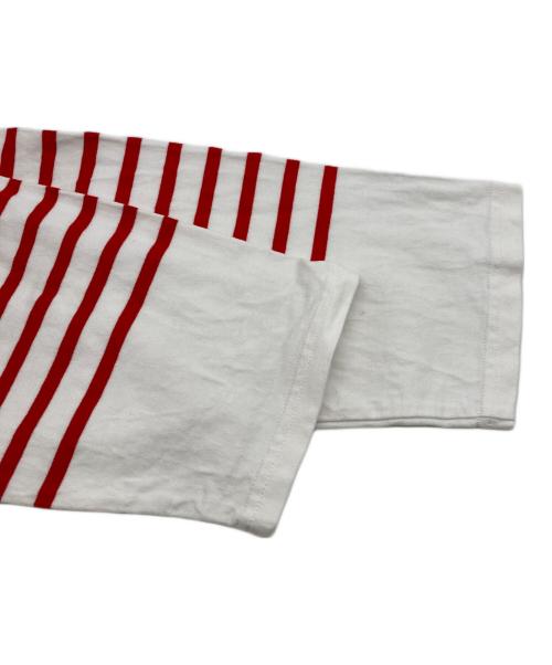 OUTIL（ウティ）OUTIL (ウティ) ボトルネック ボーダーカットソー レッド サイズ:2の古着・服飾アイテム