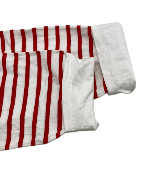 OUTIL（ウティ）OUTIL (ウティ) ボトルネック ボーダーカットソー レッド サイズ:2の古着・服飾アイテム