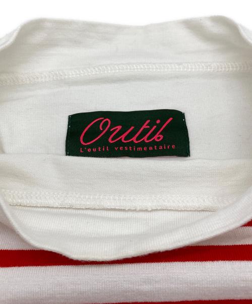 OUTIL（ウティ）OUTIL (ウティ) ボトルネック ボーダーカットソー レッド サイズ:2の古着・服飾アイテム