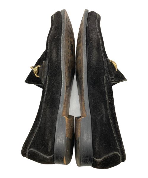 GUCCI（グッチ）GUCCI (グッチ) スエードビットローファー ブラック サイズ:9 1/2の古着・服飾アイテム