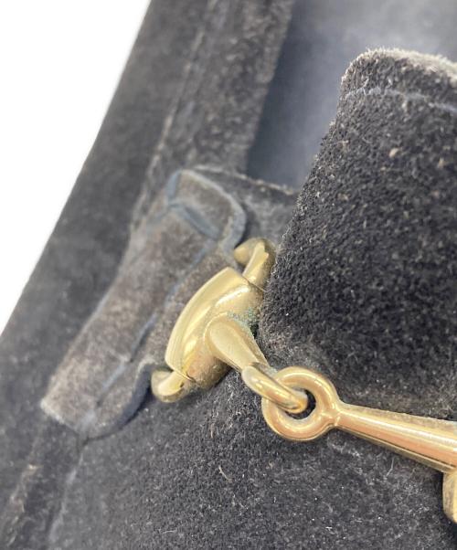 GUCCI（グッチ）GUCCI (グッチ) スエードビットローファー ブラック サイズ:9 1/2の古着・服飾アイテム