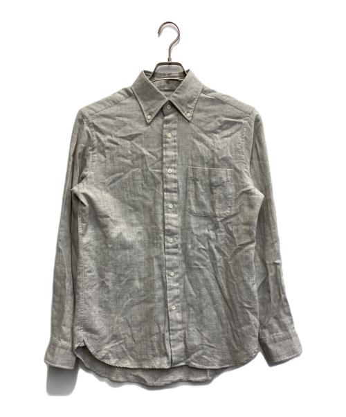BEAMS F（ビームスエフ）BEAMS F (ビームスエフ) cotton wool BD shirts グレー サイズ:39の古着・服飾アイテム