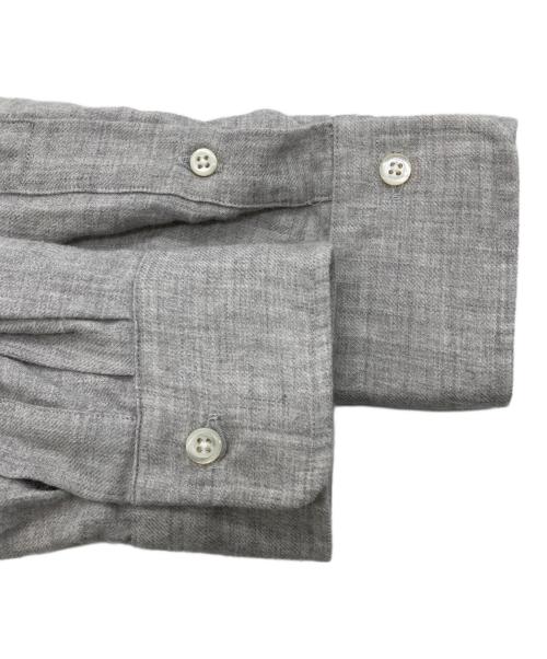 BEAMS F（ビームスエフ）BEAMS F (ビームスエフ) cotton wool BD shirts グレー サイズ:39の古着・服飾アイテム