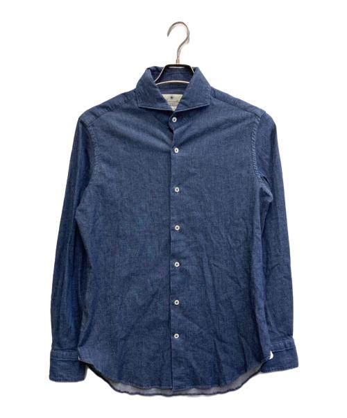 giannetto（ジャンネット）giannetto (ジャンネット) インディゴシャンブレーシャツ ネイビー サイズ:40の古着・服飾アイテム