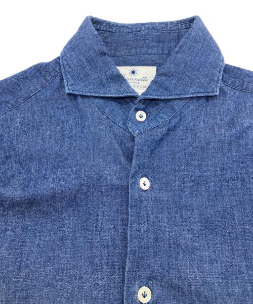 giannetto（ジャンネット）giannetto (ジャンネット) インディゴシャンブレーシャツ ネイビー サイズ:40の古着・服飾アイテム