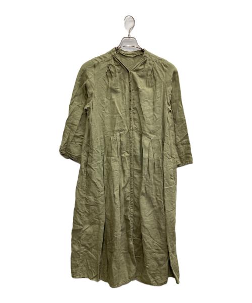 nest Robe（ネストローブ）nest Robe (ネストローブ) リネンワンピース オリーブ サイズ:Freeの古着・服飾アイテム