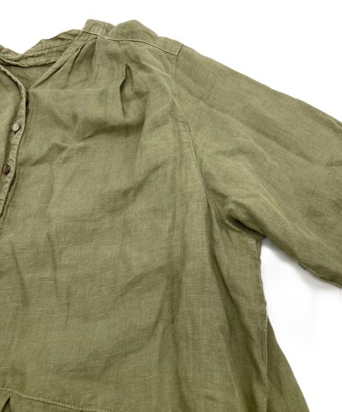 nest Robe（ネストローブ）nest Robe (ネストローブ) リネンワンピース オリーブ サイズ:Freeの古着・服飾アイテム