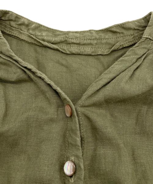 nest Robe（ネストローブ）nest Robe (ネストローブ) リネンワンピース オリーブ サイズ:Freeの古着・服飾アイテム