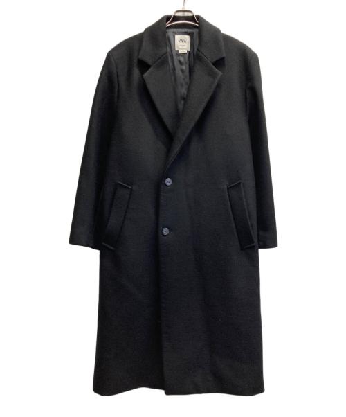 ZARA（ザラ）ZARA (ザラ) オーバーサイズ ウールコート/MANTECO（マンテコ）社 ブラック サイズ:XLの古着・服飾アイテム