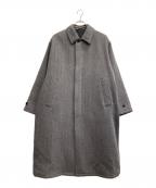 STEVEN ALANスティーブンアラン）の古着「ラムズウール ヘリンボーン オーバー バルマカーン コート」｜グレー
