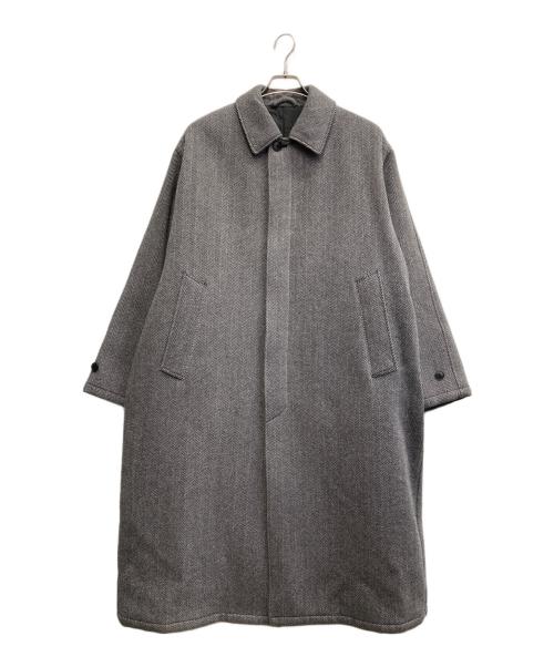 STEVEN ALAN（スティーブンアラン）STEVEN ALAN (スティーブンアラン) ラムズウール ヘリンボーン オーバー バルマカーン コート グレー サイズ:Lの古着・服飾アイテム