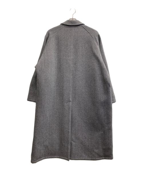 STEVEN ALAN（スティーブンアラン）STEVEN ALAN (スティーブンアラン) ラムズウール ヘリンボーン オーバー バルマカーン コート グレー サイズ:Lの古着・服飾アイテム