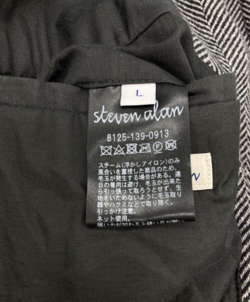 STEVEN ALAN（スティーブンアラン）STEVEN ALAN (スティーブンアラン) ラムズウール ヘリンボーン オーバー バルマカーン コート グレー サイズ:Lの古着・服飾アイテム