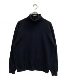 UNITED ARROWS（ユナイテッドアローズ）の古着「ウール カシミヤ ミドルゲージ タートルネック ニット」｜ブラック