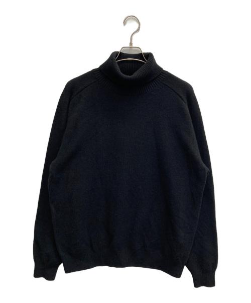 UNITED ARROWS（ユナイテッドアローズ）UNITED ARROWS (ユナイテッドアローズ) ウール カシミヤ ミドルゲージ タートルネック ニット ブラック サイズ:XLの古着・服飾アイテム