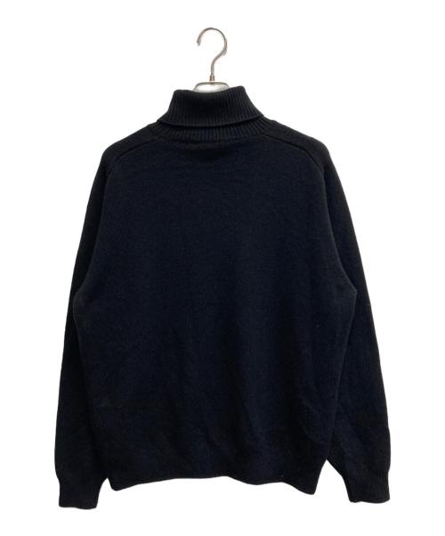UNITED ARROWS（ユナイテッドアローズ）UNITED ARROWS (ユナイテッドアローズ) ウール カシミヤ ミドルゲージ タートルネック ニット ブラック サイズ:XLの古着・服飾アイテム
